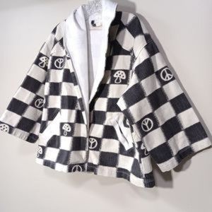 Urban Outfitters designer mushroom jacket, checkered